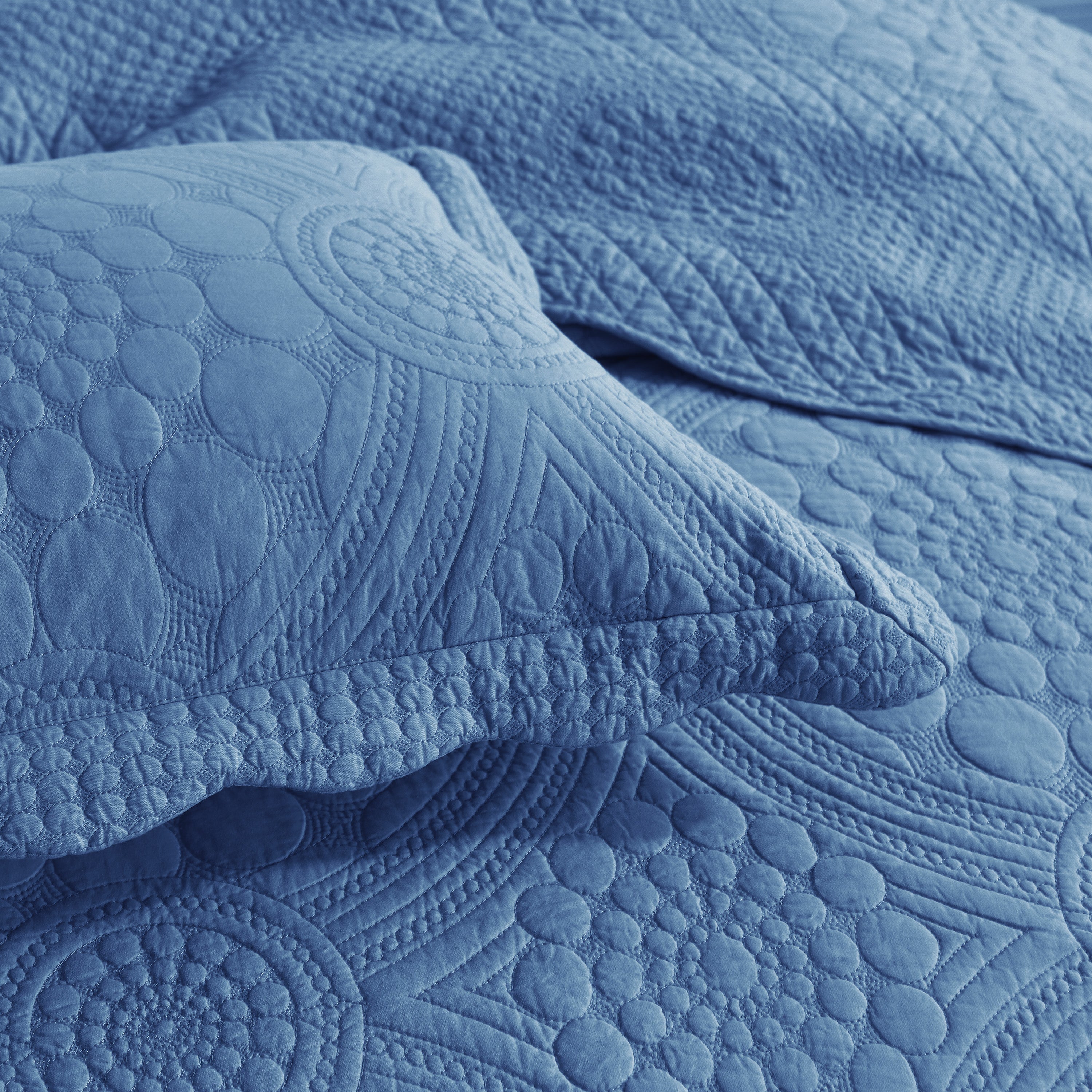 3 Piece 100% Cotton Quilt Set, Oversized Lightweight Quilted Bedspread TF