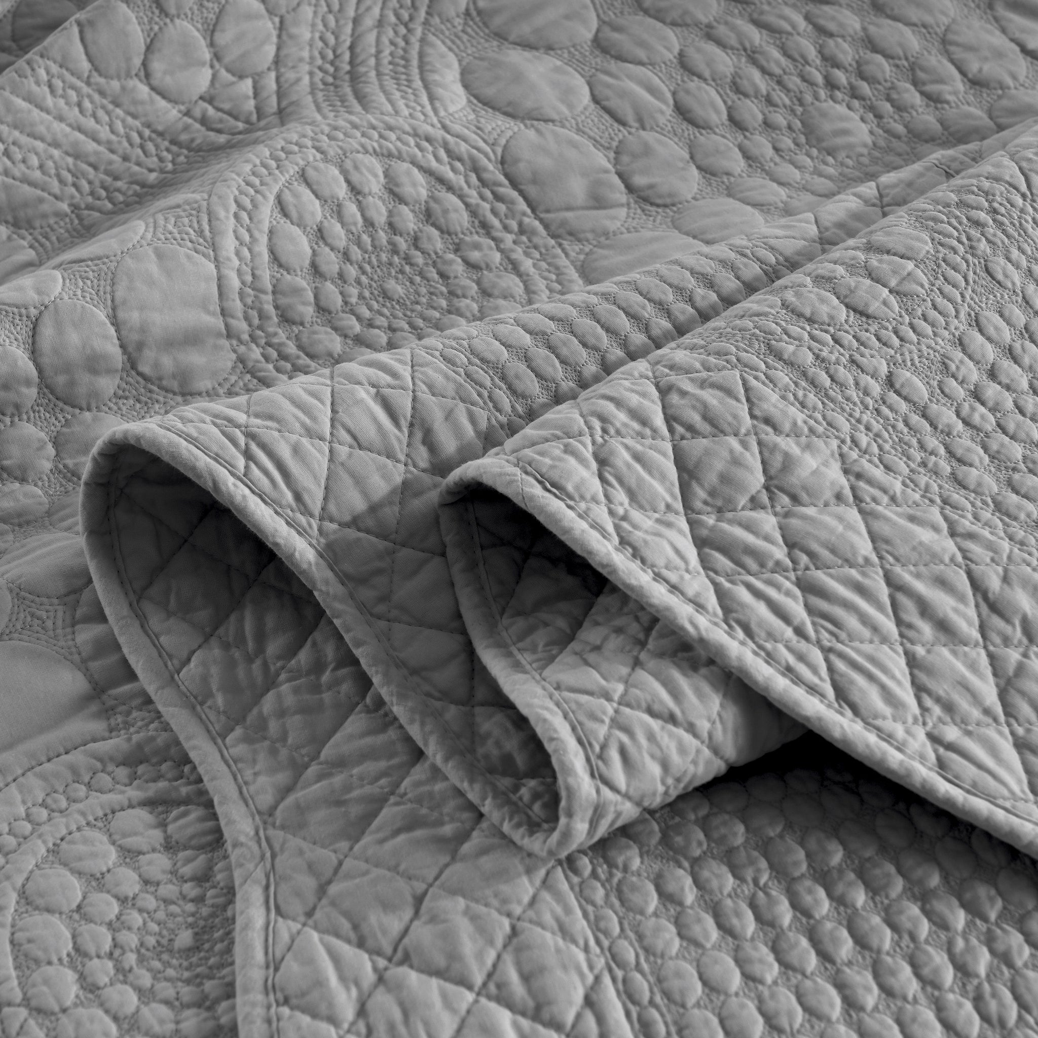 3-Piece 100% Cotton Oversized Bedspread Set Coverlet Set Lightweight Quilt Set Embroidery Farmhouse Bedding Set TF