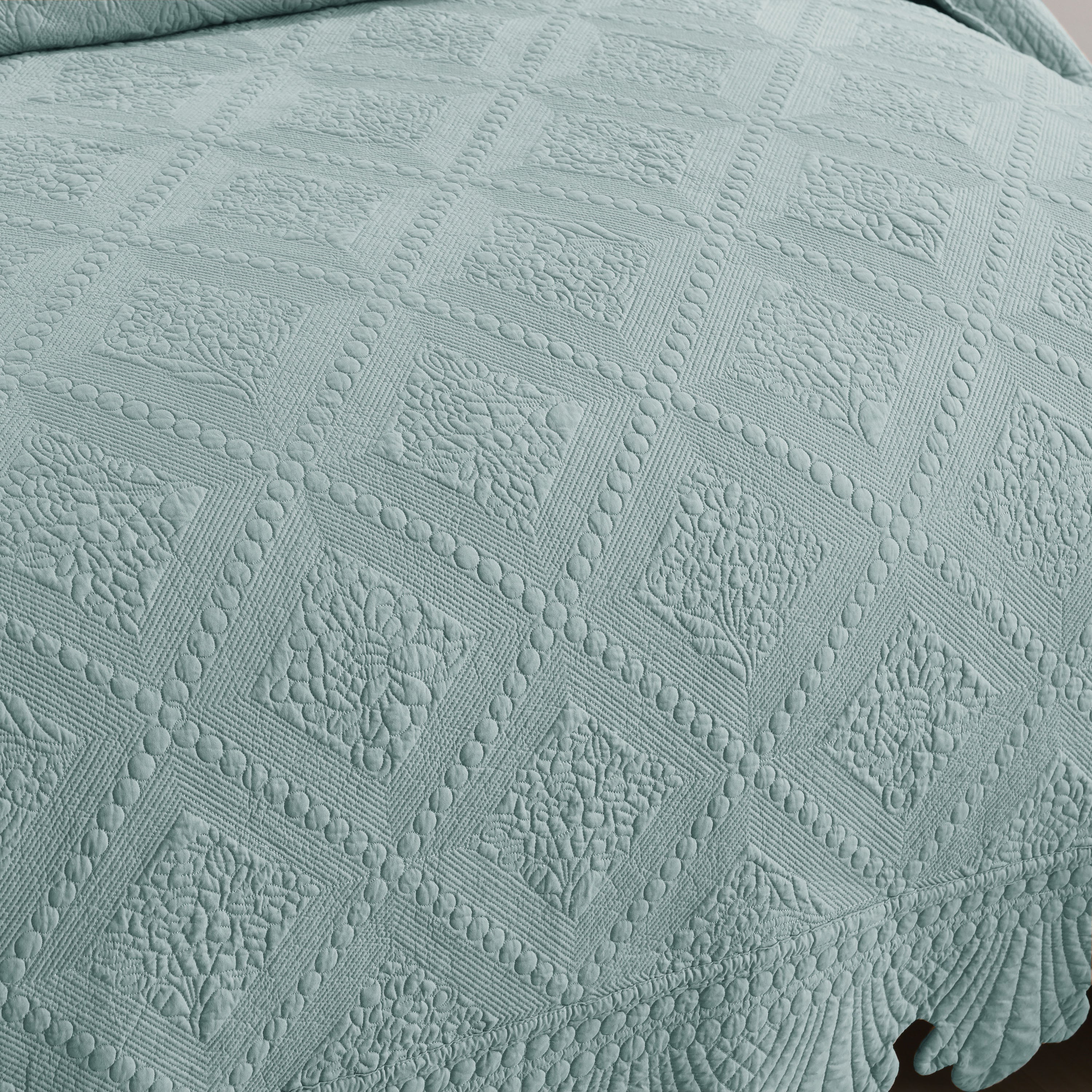 3 Piece 100% Cotton Oversized Lightweight Quilt Bedspread Set TK