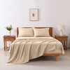 3/4 Pcs Soft Solid & Embroidery Bed Sheets Set