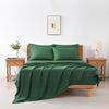 4/6 Pcs Soft Solid & Embroidery Bed Sheets Set