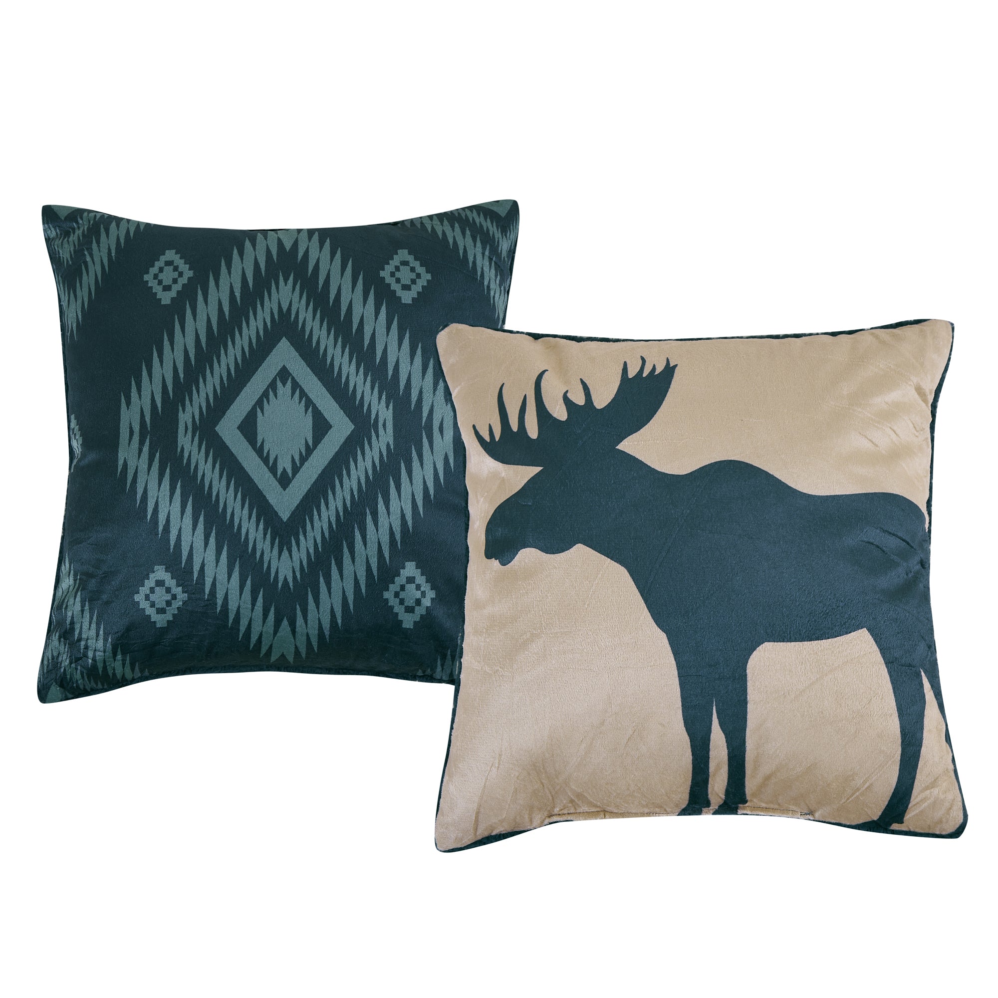 Southwestern Lodge 5-Piece Velvet Comforter Set with Sherpa Backing