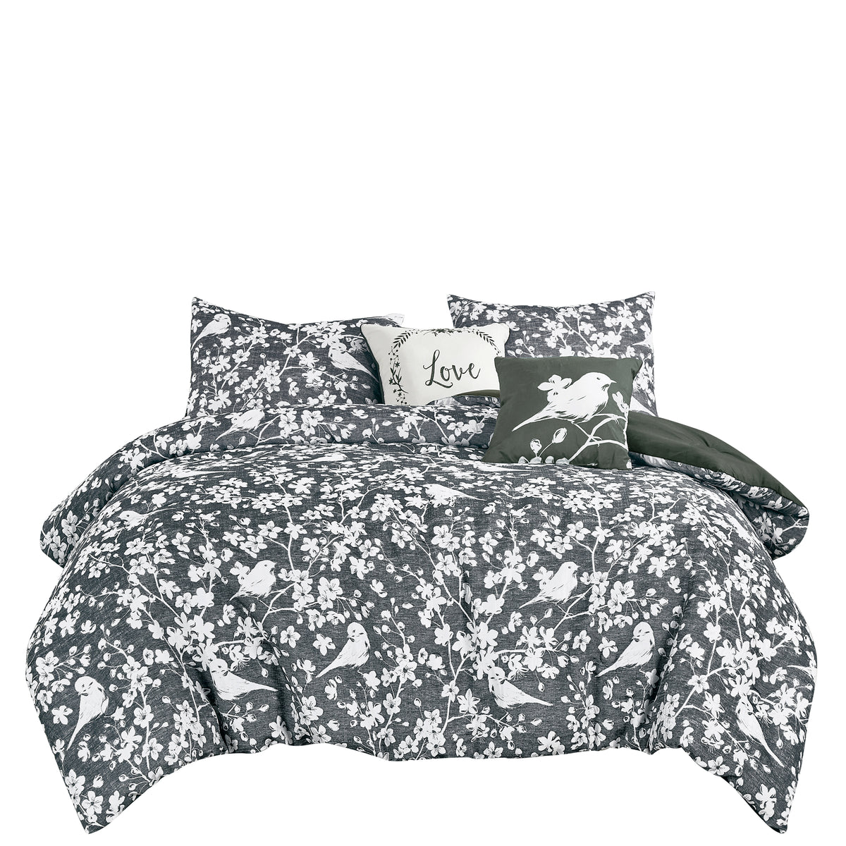 5-Piece Botanical Jacquard Comforter Set