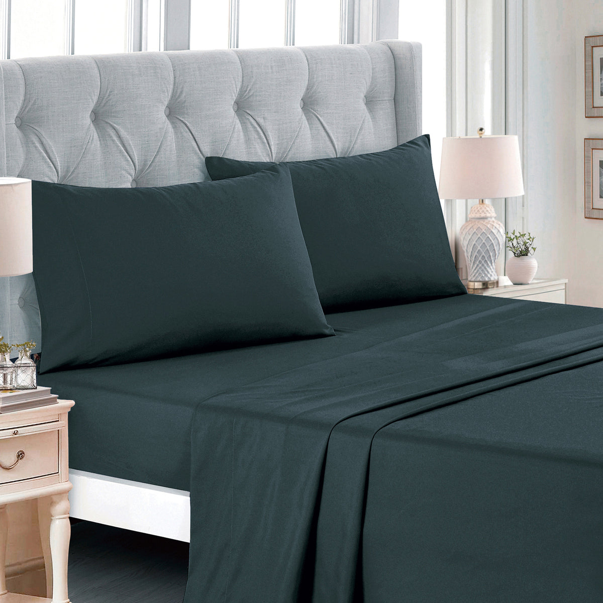 Modern Textured 9-Piece Comforter Set with Sheets
