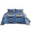 3 Pcs Boho Colorful Geometry Printed Quilt Bedspread Set