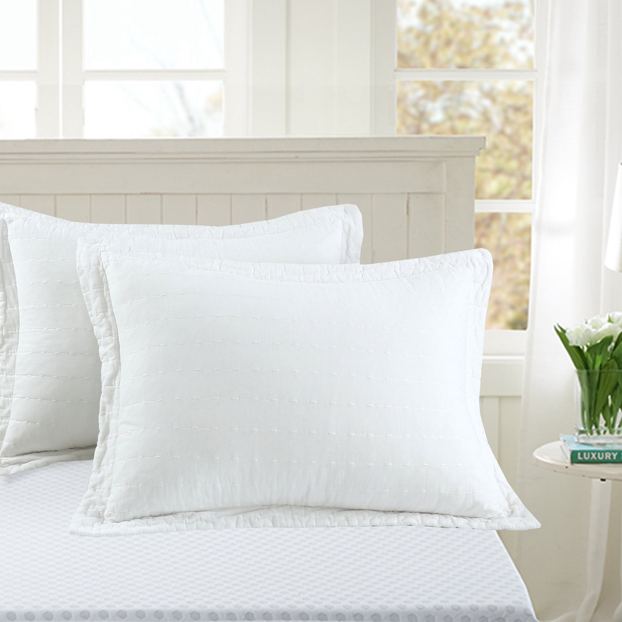 3-PCS 100% Cotton Oversized Bedspread Set Coverlet Quilt Set Stitching