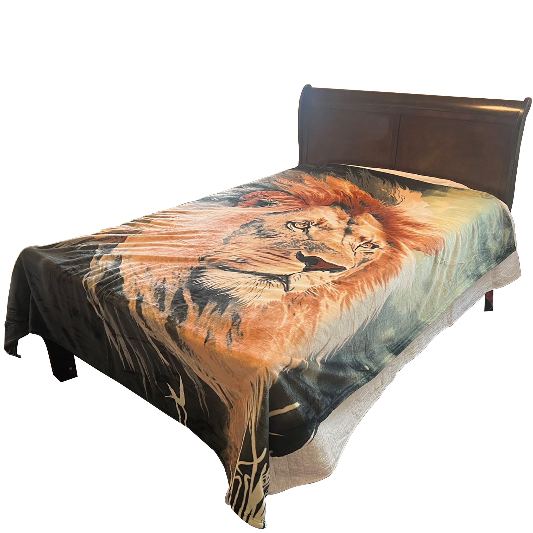 Queen Size Flannel Blanket, Ultra Soft and Warm, 400 GSM Heavyweight Plush Throw, All-Season Cozy Bed Blanket for Winter 95" x 86"