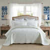 3-Piece 100% Cotton Oversized Bedspread Set Coverlet Set Lightweight Quilt Set Embroidery Farmhouse Bedding Set TF