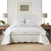3-Pcs 100% White Cotton Oversized Quilt Bedspread Set