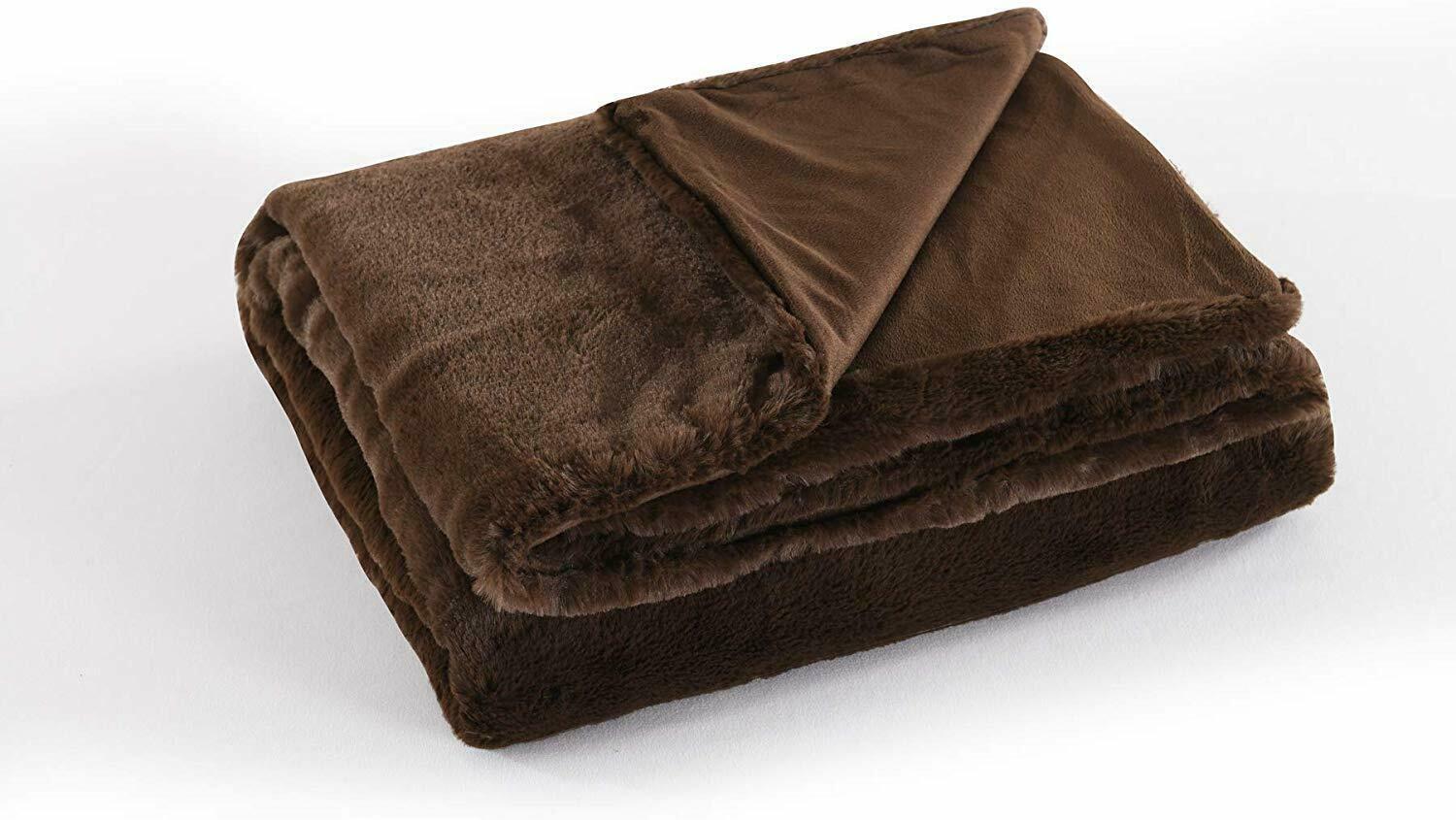 Faux Fur Throw Blanket Throw 50 by 60 inches