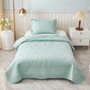 3-Pcs 100% Cotton Oversized Quilt Bedspread Set Embroidery T