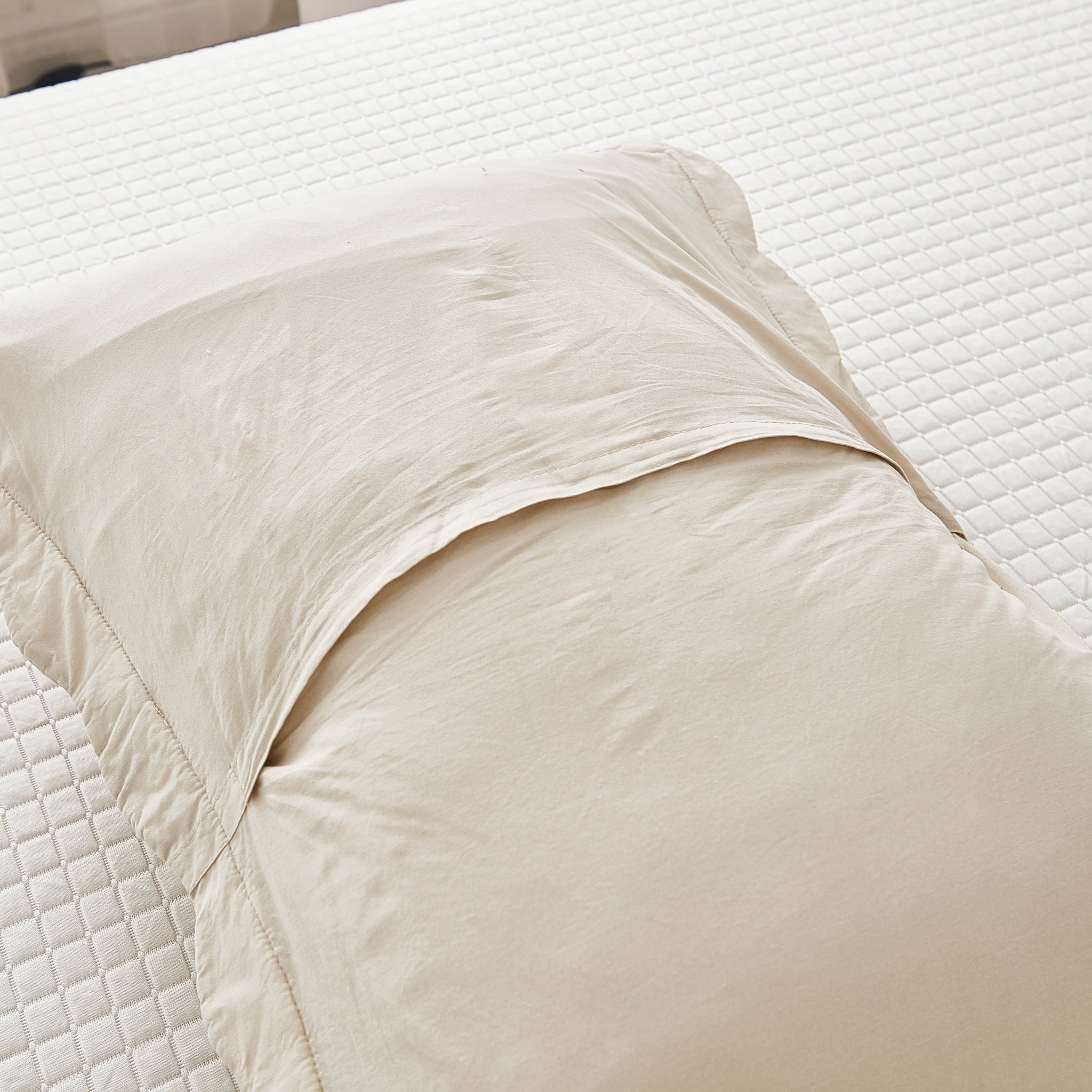 2-Piece 100% Cotton Quilted Pillow Shams Embroidered Farmhouse Pillow Shams