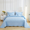 3-Pcs 100% Cotton Oversized Quilt Bedspread Set Embroidery T