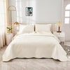 3-Pcs 100% Cotton Oversized Quilt Bedspread Set Embroidery T