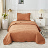 3-Pcs 100% Cotton Oversized Quilt Bedspread Set Embroidery T