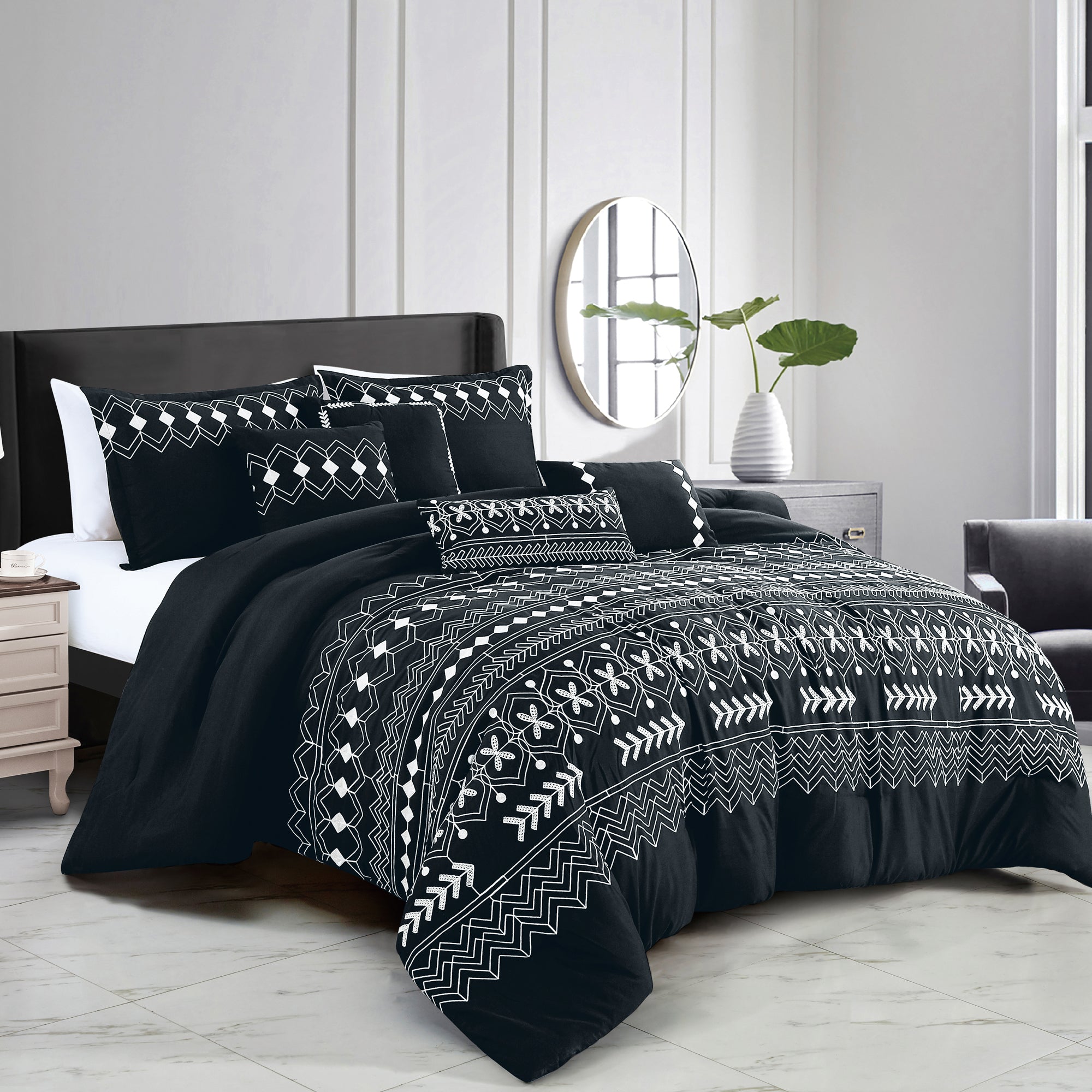 7 Pieces Bedding Comforter Set Corday