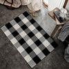 Cotton  Plaid Rugs for Front Porch Machine Washable Layered Door Mats Outdoor