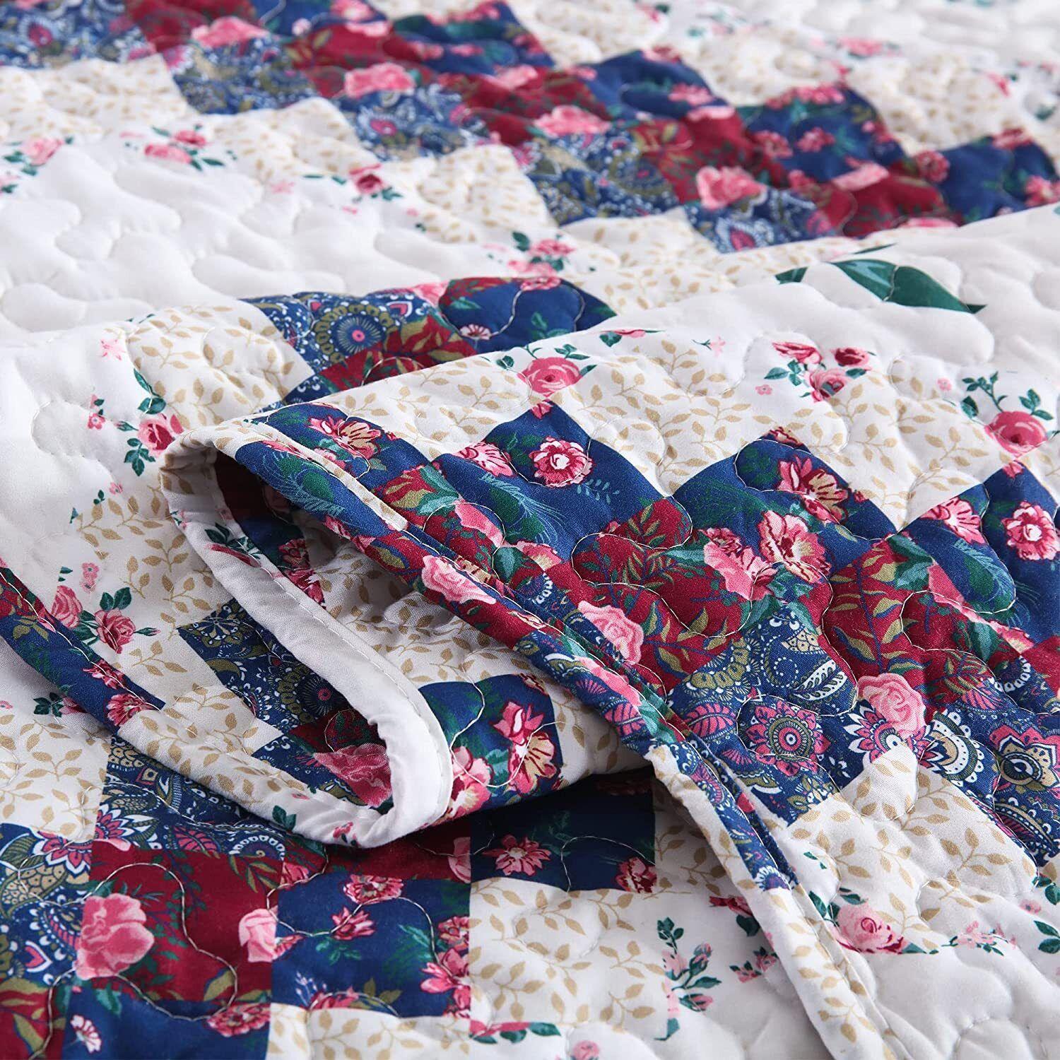 3Pcs Printed Quilts Bedspreads Set Bedding Coverlet Set B024