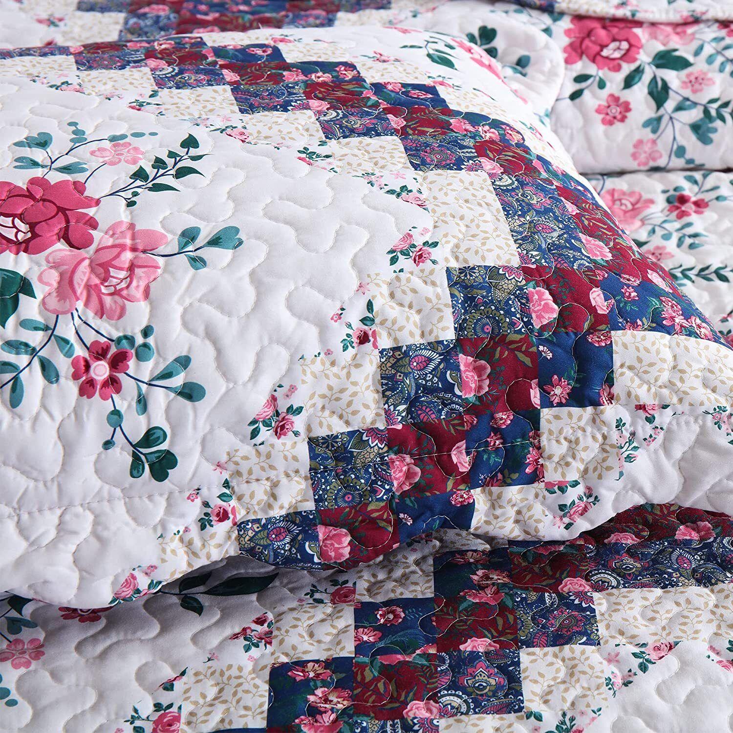 3Pcs Printed Quilts Bedspreads Set Bedding Coverlet Set B024