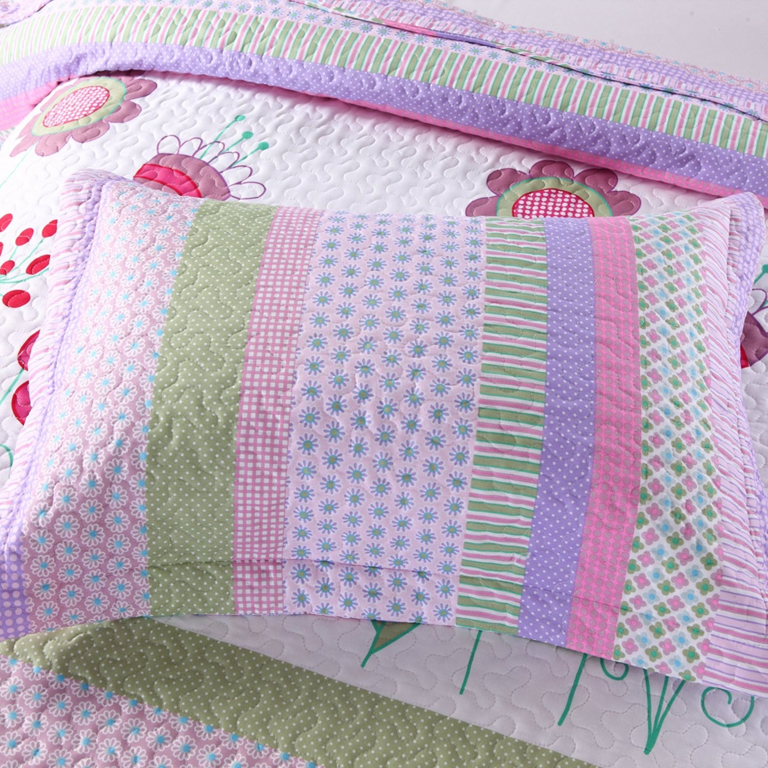 2/3 Piece Kids Bedspread Quilts Set Throw Blanket for Girls A14