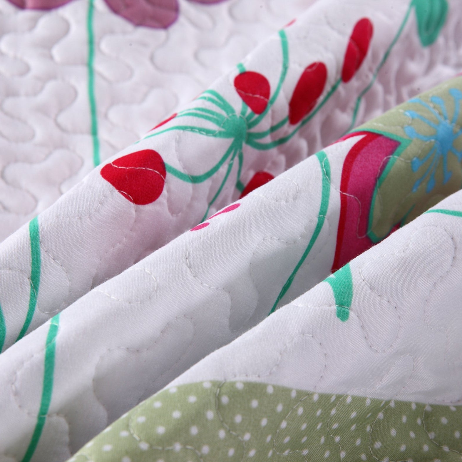 22/3 Piece Kids Floral Quilt Bedspread Set A14