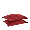 2-Piece Embroidered Pillow Shams, Queen Decorative Microfiber Pillow Shams Set Standard Size