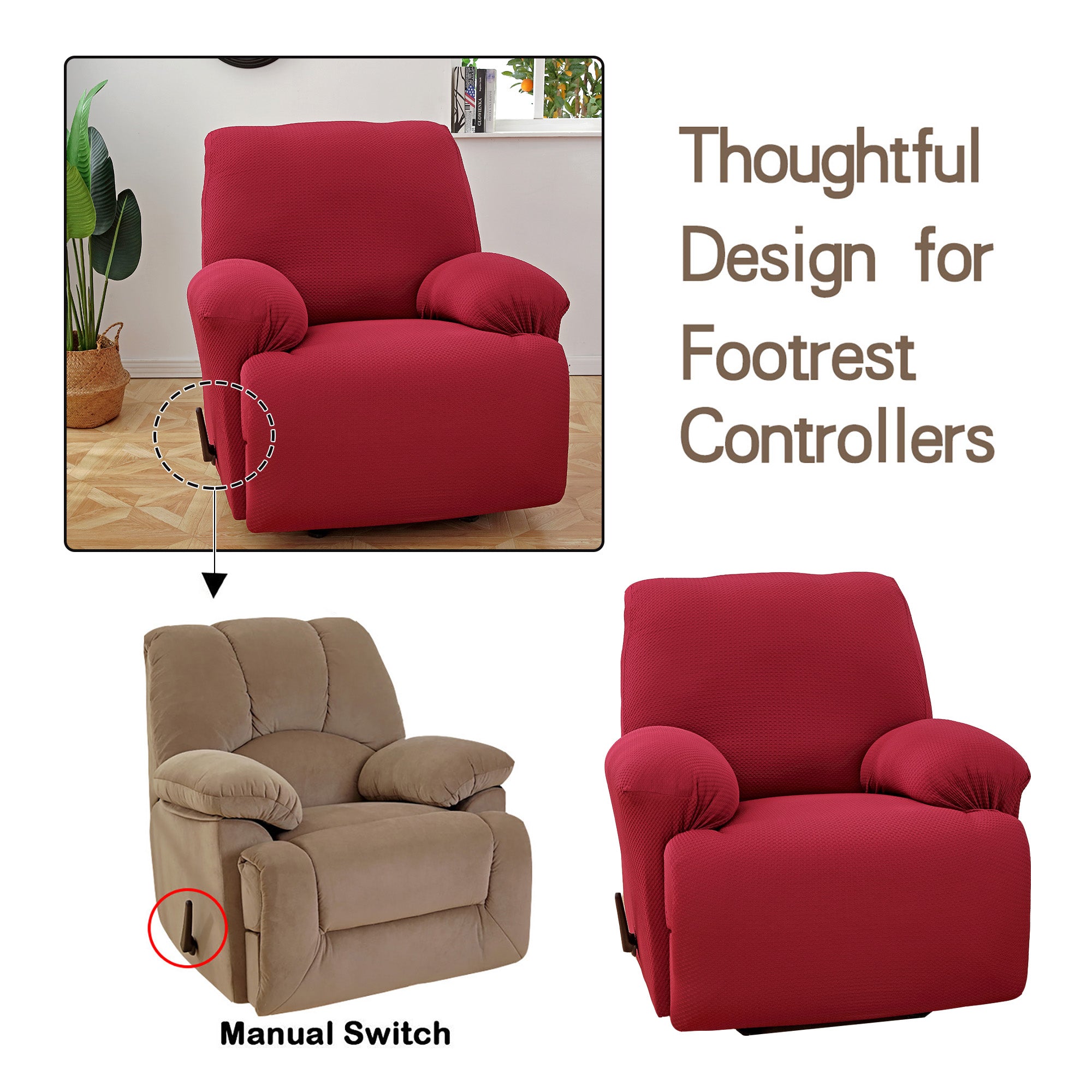 1 Piece Stretch Recliner Slipcover
