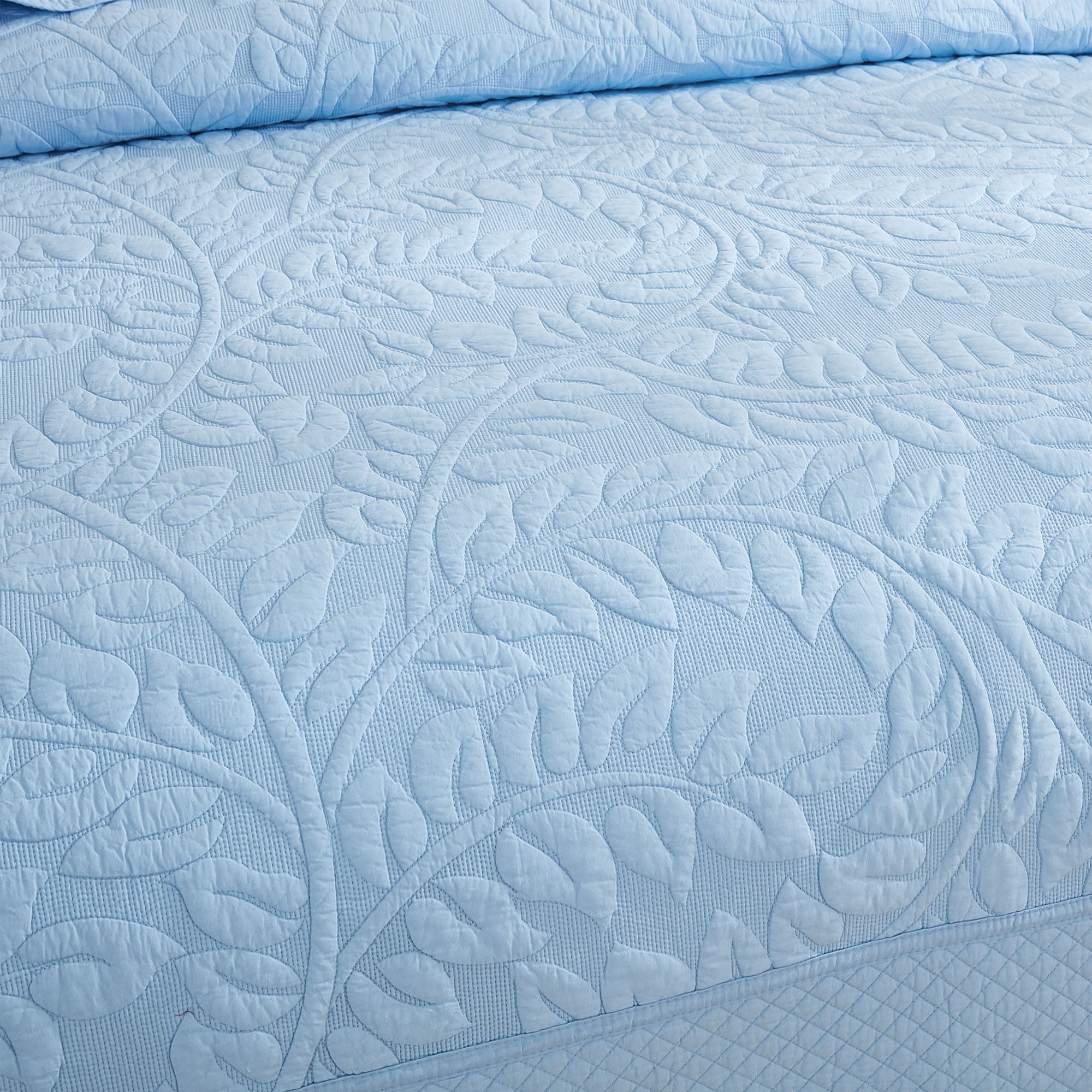3 Piece 100% Cotton Quilt Set, Oversized Quilted Bedspread T
