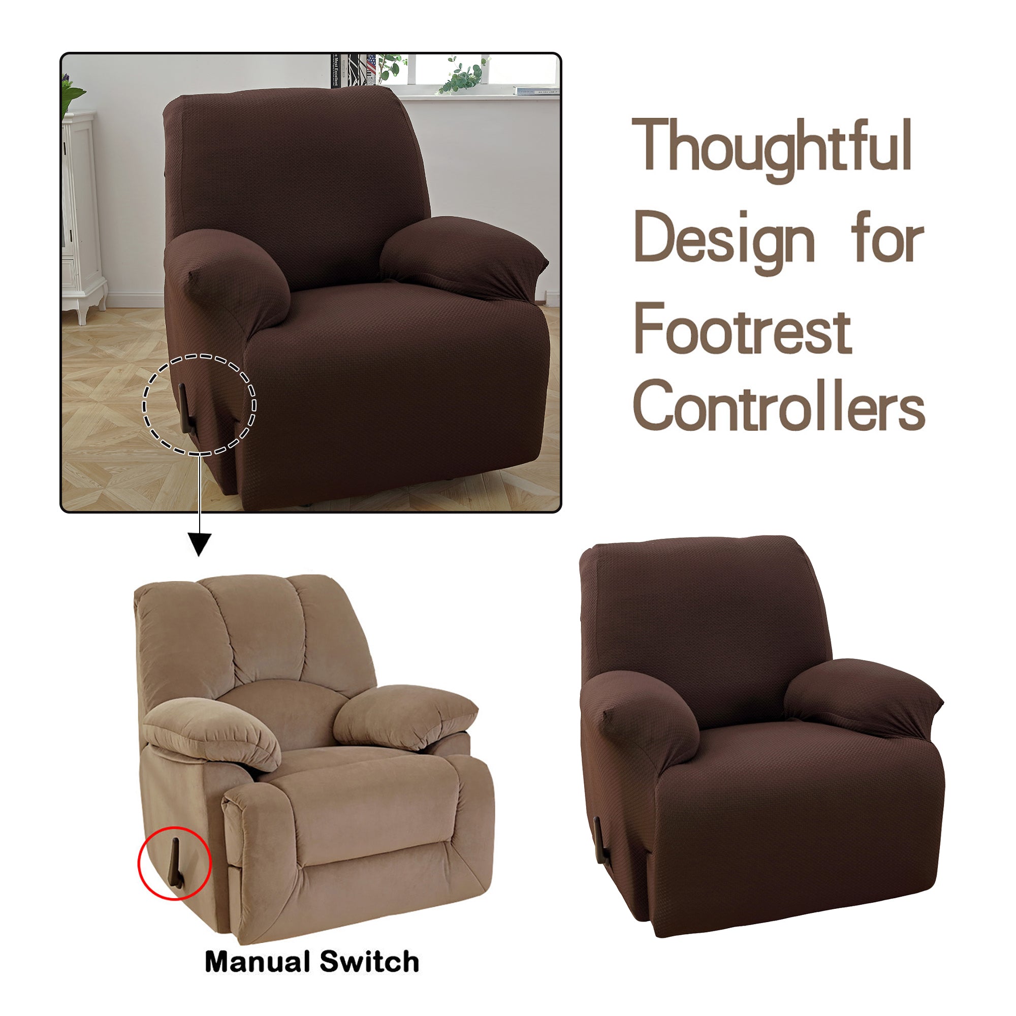 1 Piece Stretch Recliner Slipcover