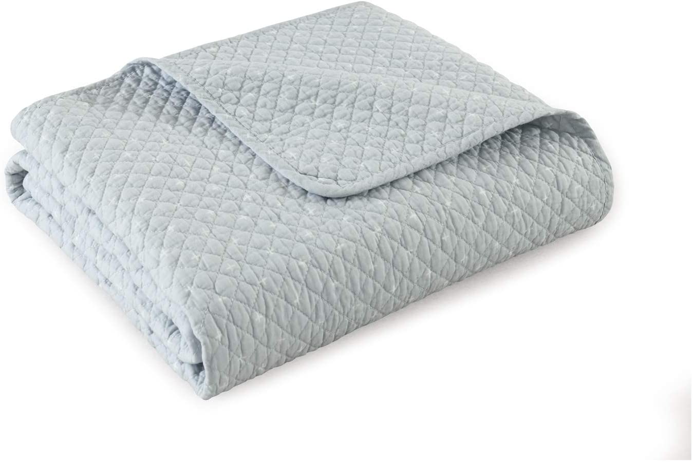 100% Cotton Quilted Throw Decorative Throw Blanket Quilt 50"x60"