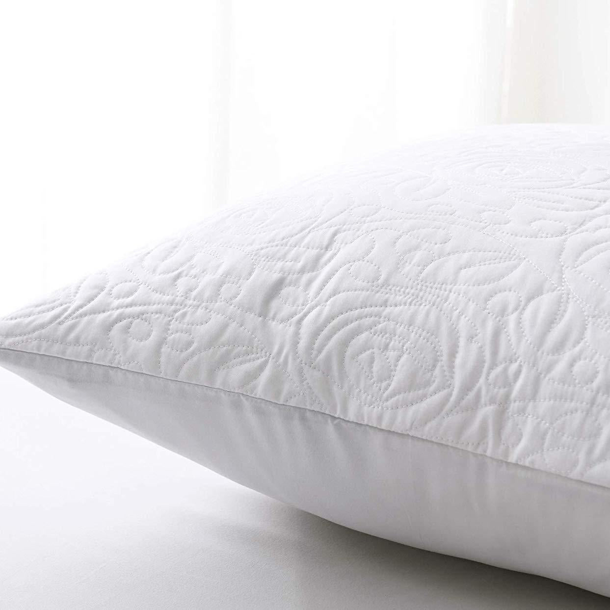 2 Pack Quilted Euro Sham Covers, Decorative Pillow Covers
