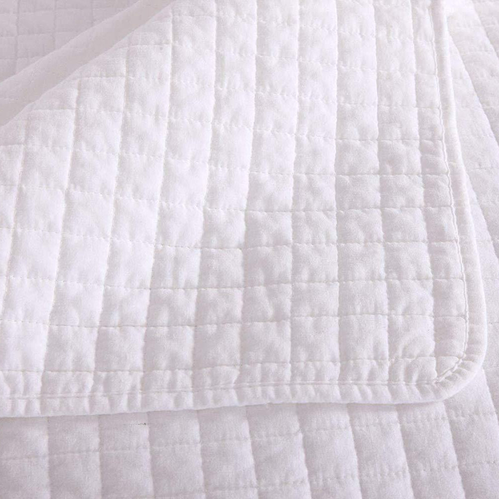 3 Piece 100% Cotton Quilt Set, Lightweight Quilted Bedspread