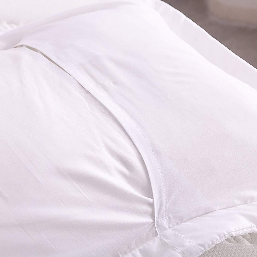 2-Piece Embroidered Pillow Shams, Queen Decorative Microfiber Pillow Shams Set Standard Size