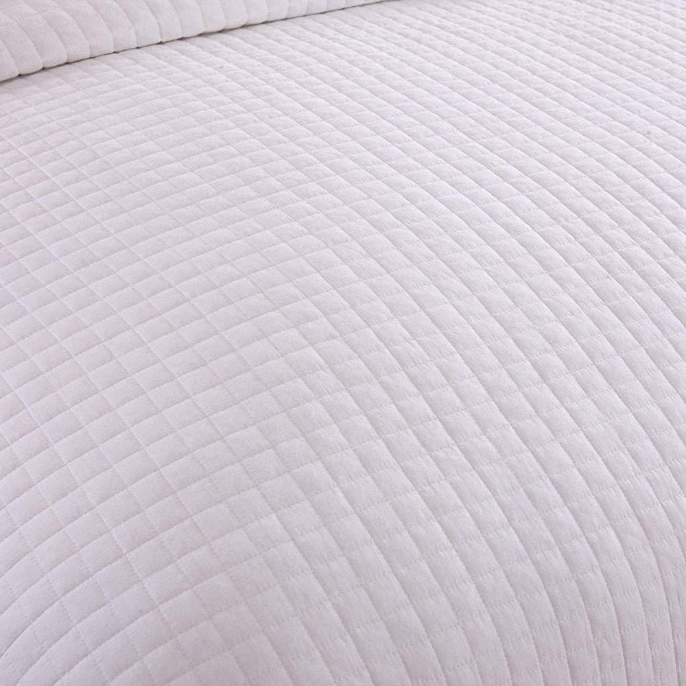 3 Piece Cotton Quilt Set, Cotton Bedspread Bedspreads Bed Coverlets Cover Set, Check
