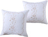 2 Pack Embroidery Throw Pillow Covers Euro Sham Covers Pillow Shams