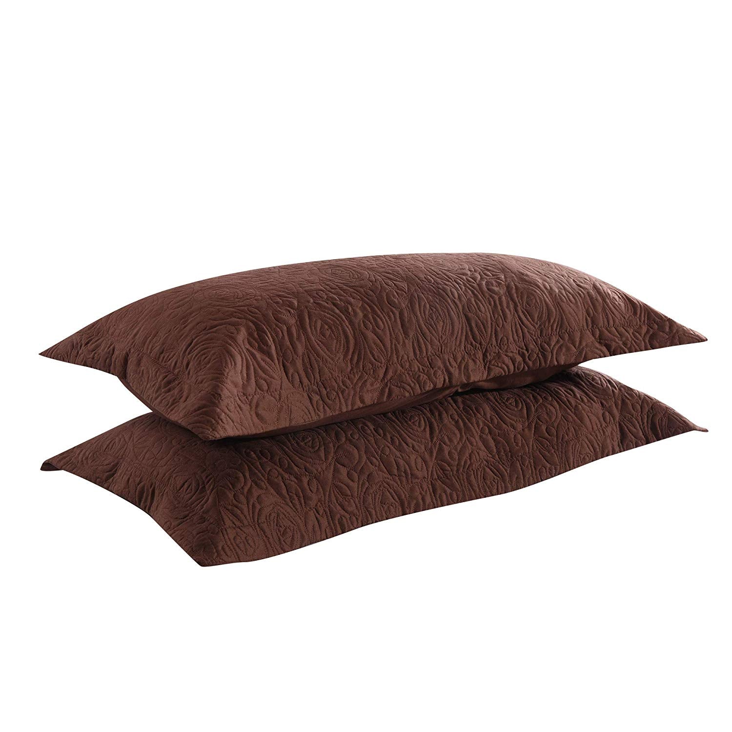 2 Piece Embroidered Pillow Shams Standard Size