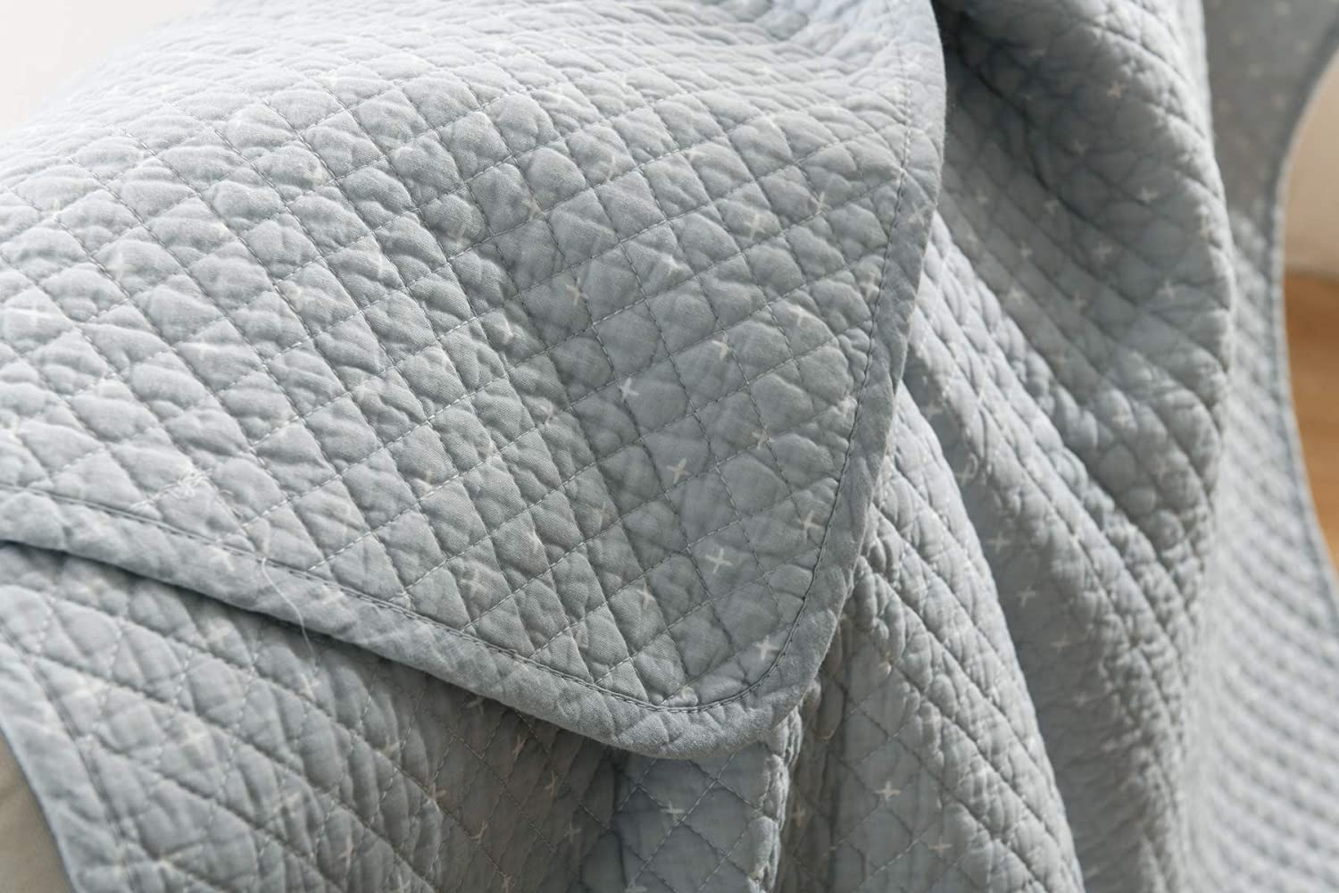 100% Cotton Quilted Throw Decorative Throw Blanket Quilt 50"x60"