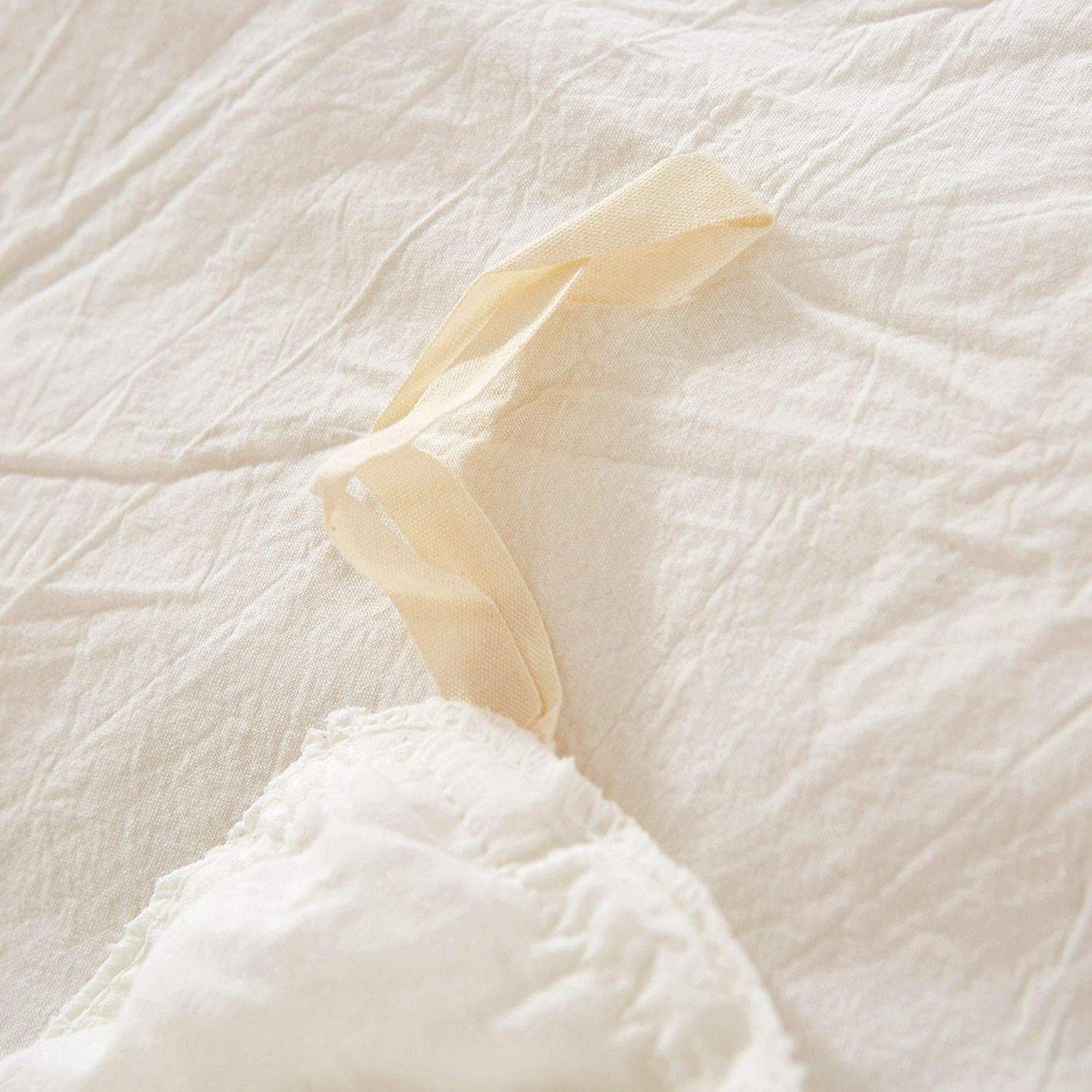 3 Piece 100% Cotton Duvet Cover Set, Pompom Soft Breathable Bedding