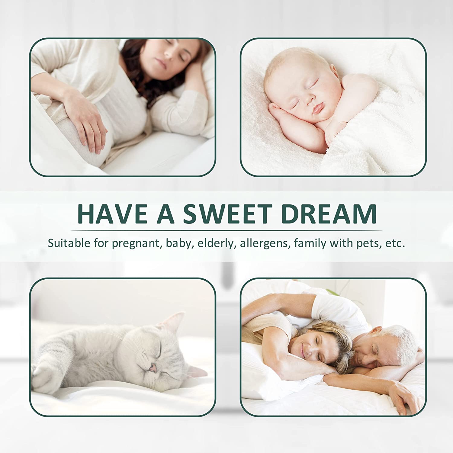 Mattress Protector, 100% Waterproof Knit Soft Breathable Fitted Mattress Cover