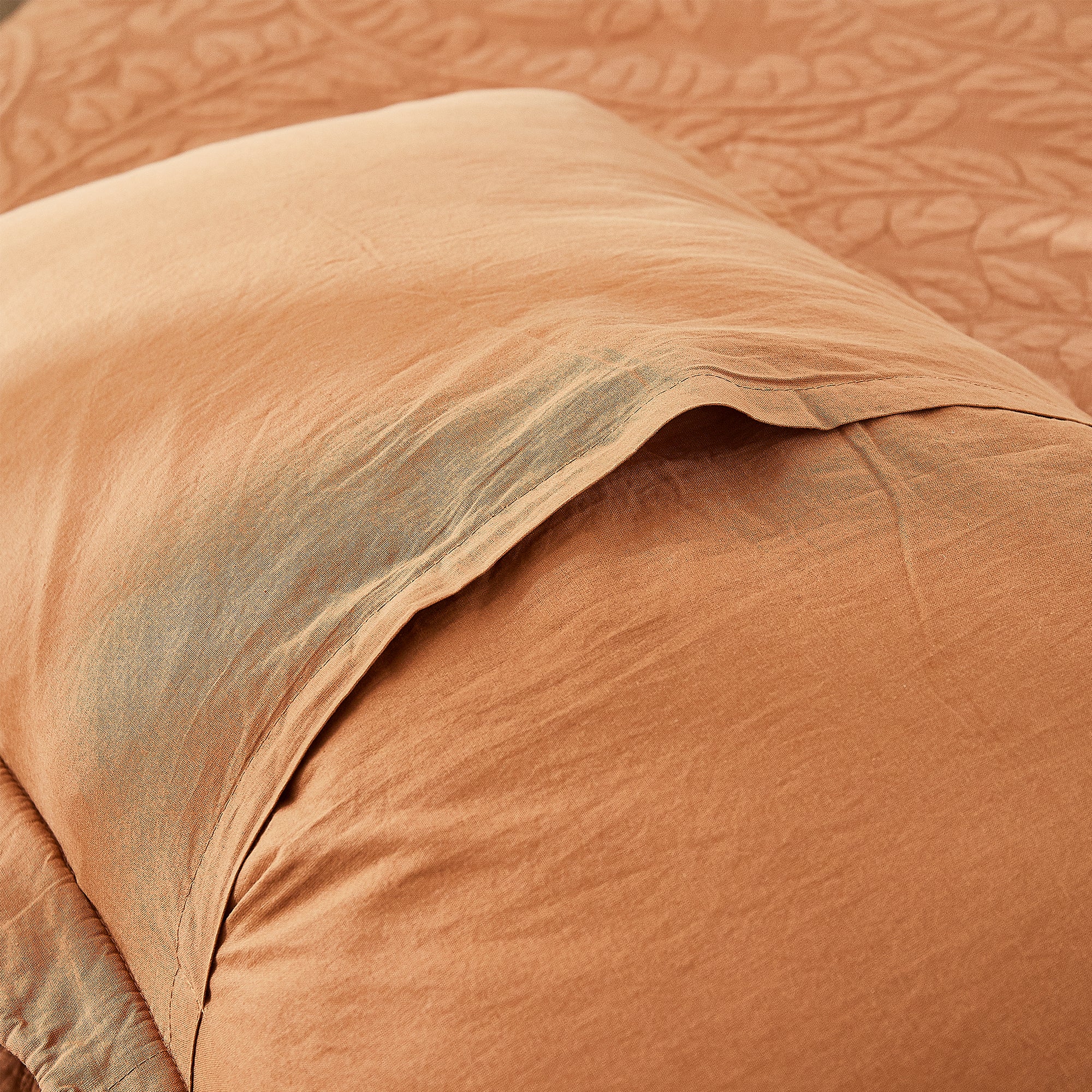 2 Piece 100% Cotton Quilted Pillow Shams, Decorative Pillow Covers