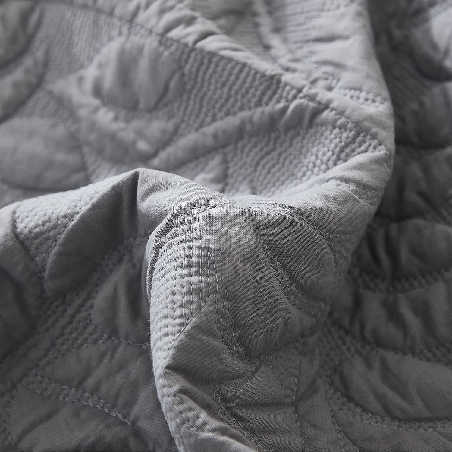3 Piece 100% Cotton Quilt Set, Oversized Quilted Bedspread T
