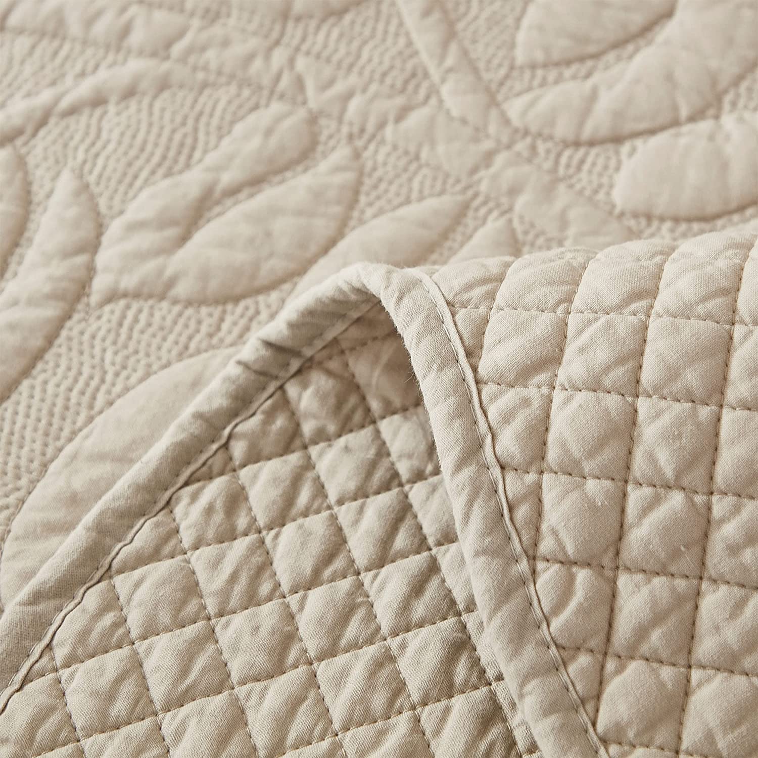 3-Piece 100% Cotton Oversized Bedspread Set Coverlet Set Lightweight Quilt Set Embroidery Farmhouse Bedding Set T