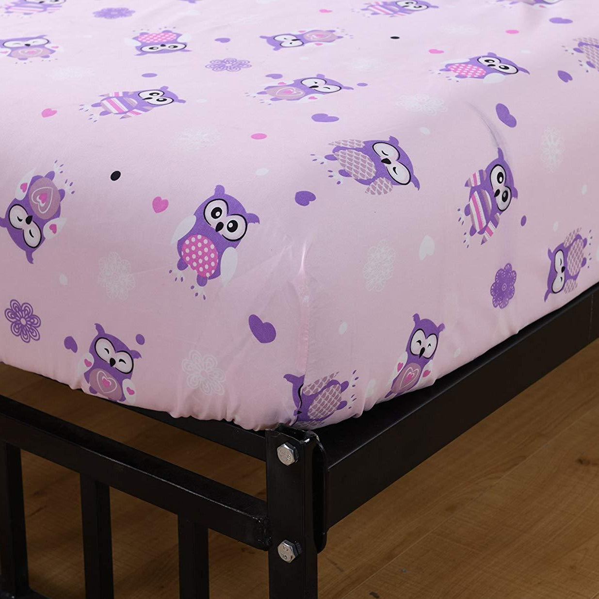 5/7 Piece Kids Owl Comforter Set, Girls Bedding for Twin Full Beds