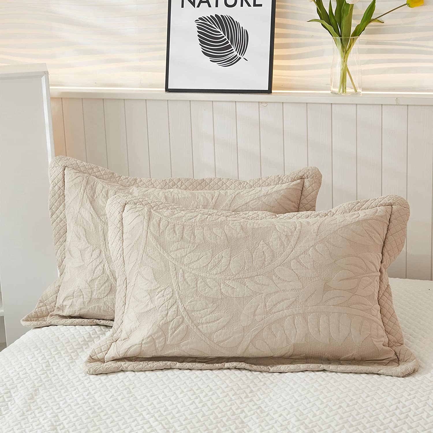 3-Piece 100% Cotton Oversized Bedspread Set Coverlet Set Lightweight Quilt Set Embroidery Farmhouse Bedding Set T