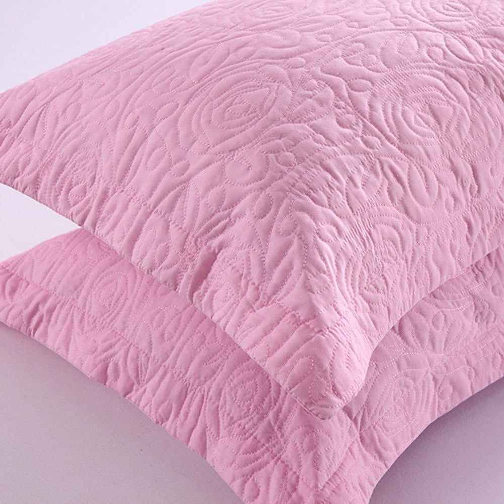 2 Piece Embroidered Pillow Shams Standard Size