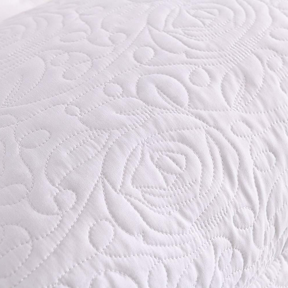 2 Piece Embroidered Pillow Shams Standard Size
