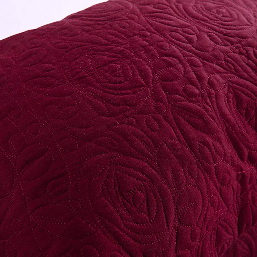 2 Piece King Size Quilted Pillow Shams, Decorative Pillow Covers