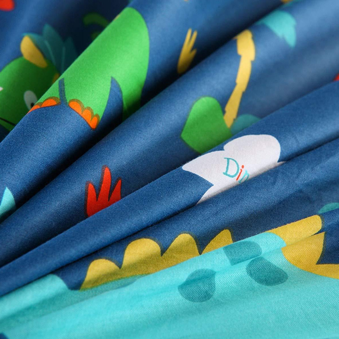 3/4 Piece Kids Dinosaur Sheet Set, 100% Cotton Soft Breathable Bedding