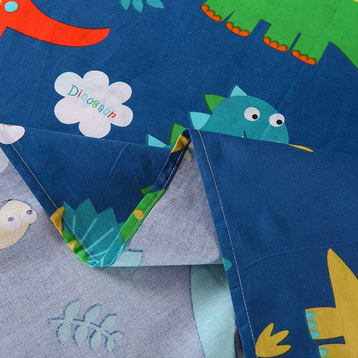 3/4 Piece Kids Dinosaur Sheet Set, 100% Cotton Soft Breathable Bedding