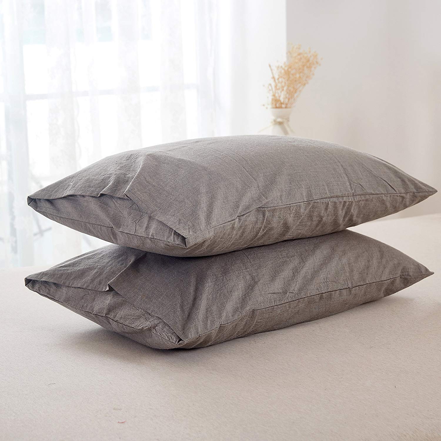 3 Piece 100% Cotton Duvet Cover Set, Soft Breathable Bedding